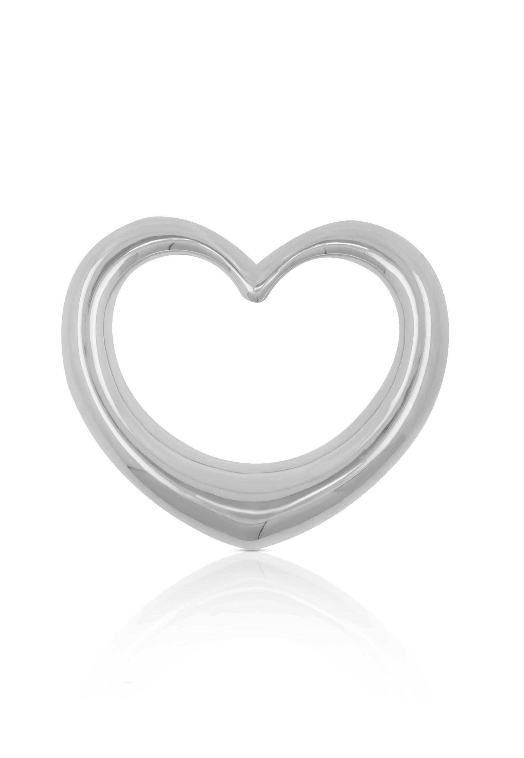 MUAU Schmuck  Anhänger swinging heart Weissgold 750, 23x20mm 