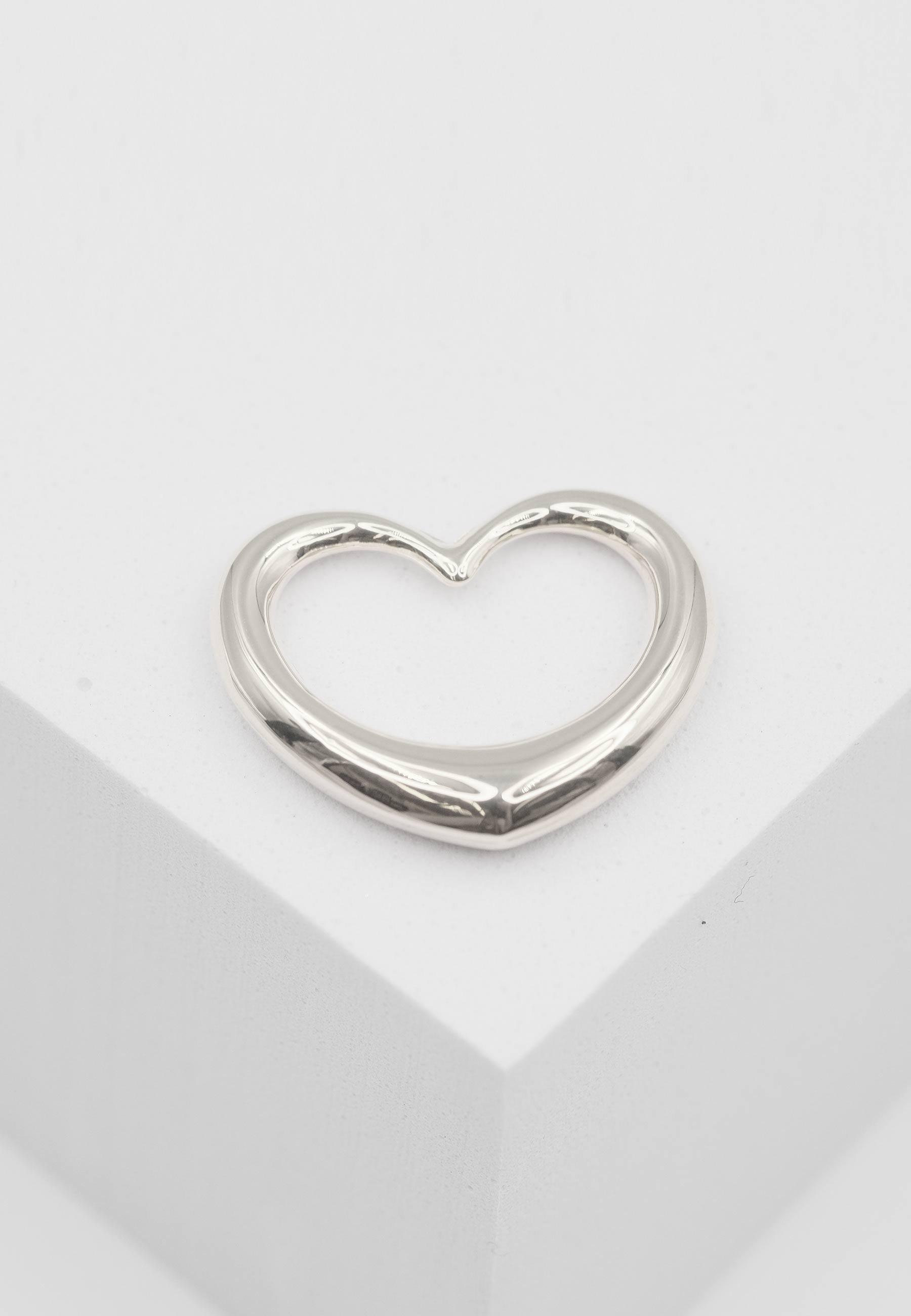 MUAU Schmuck  Anhänger swinging heart Weissgold 750, 23x20mm 