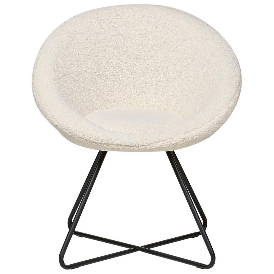 Beliani Chaise de salle à manger en Bouclé Rétro FLOBY II  