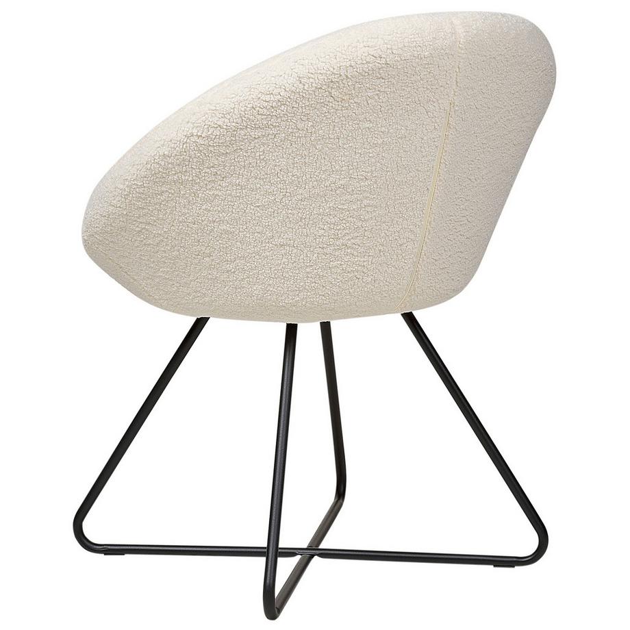 Beliani Chaise de salle à manger en Bouclé Rétro FLOBY II  