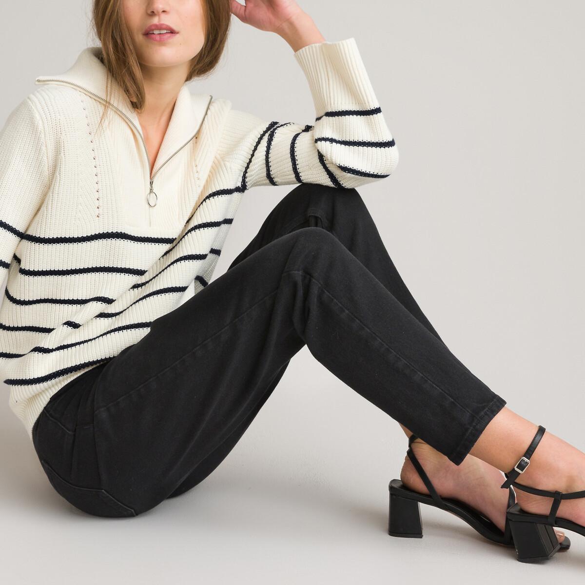 Image of Boyfit-jeans Mit Hohem Bund Damen Schwarz 32