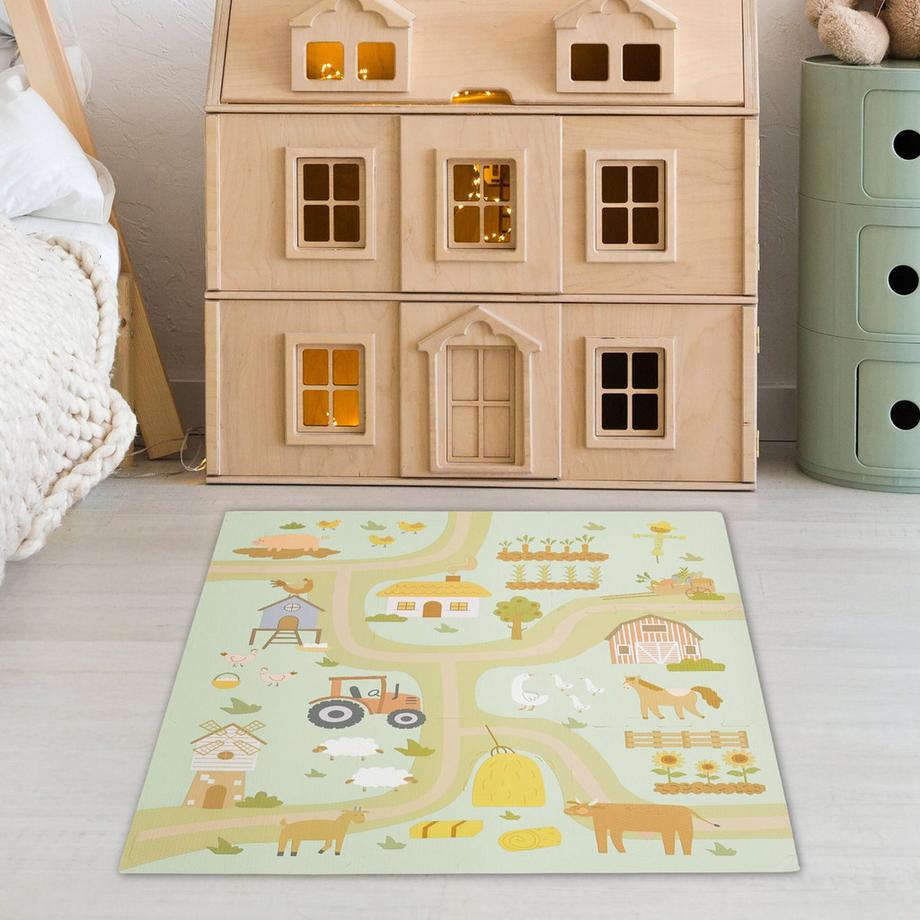 B2X Tapis puzzle avec ferme  