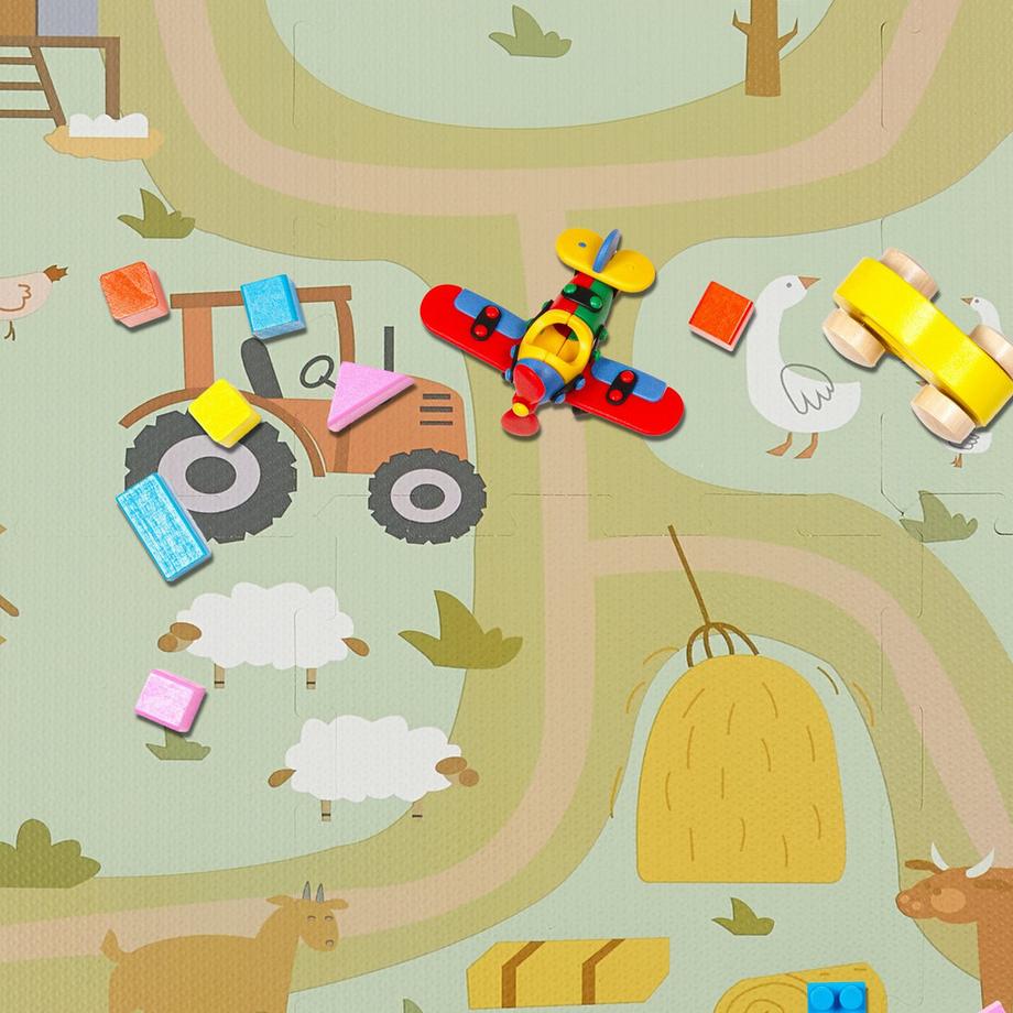 B2X Tapis puzzle avec ferme  