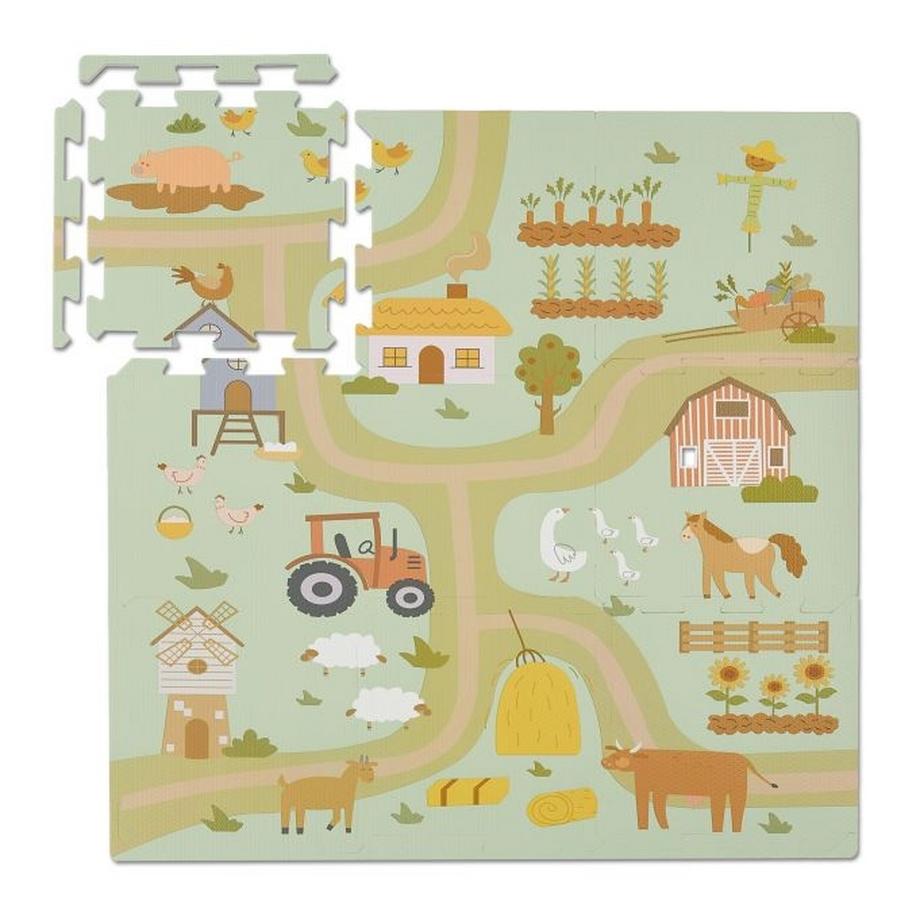 Tapis puzzle avec ferme