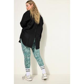 Studio Untold  Leggings a vita alta, jersey e cintura elastica verde militare 