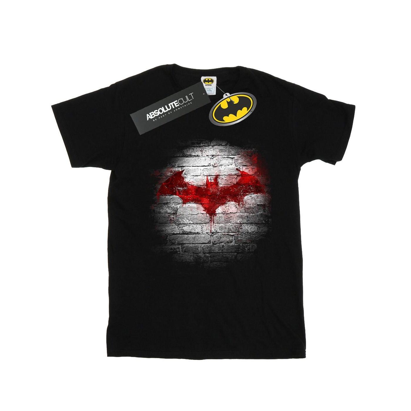Image of Batman Logo Wall Tshirt Jungen Schwarz 128