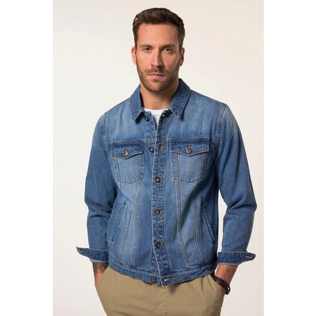 JP1880  Veste en jean poches poitrine et patte de boutonnage - jusqu'au 8 XL 