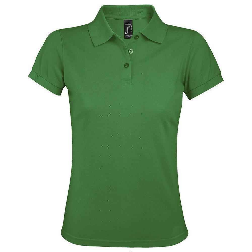 Image of Prime Pique Poloshirt, Kurzarm Damen Grün XL
