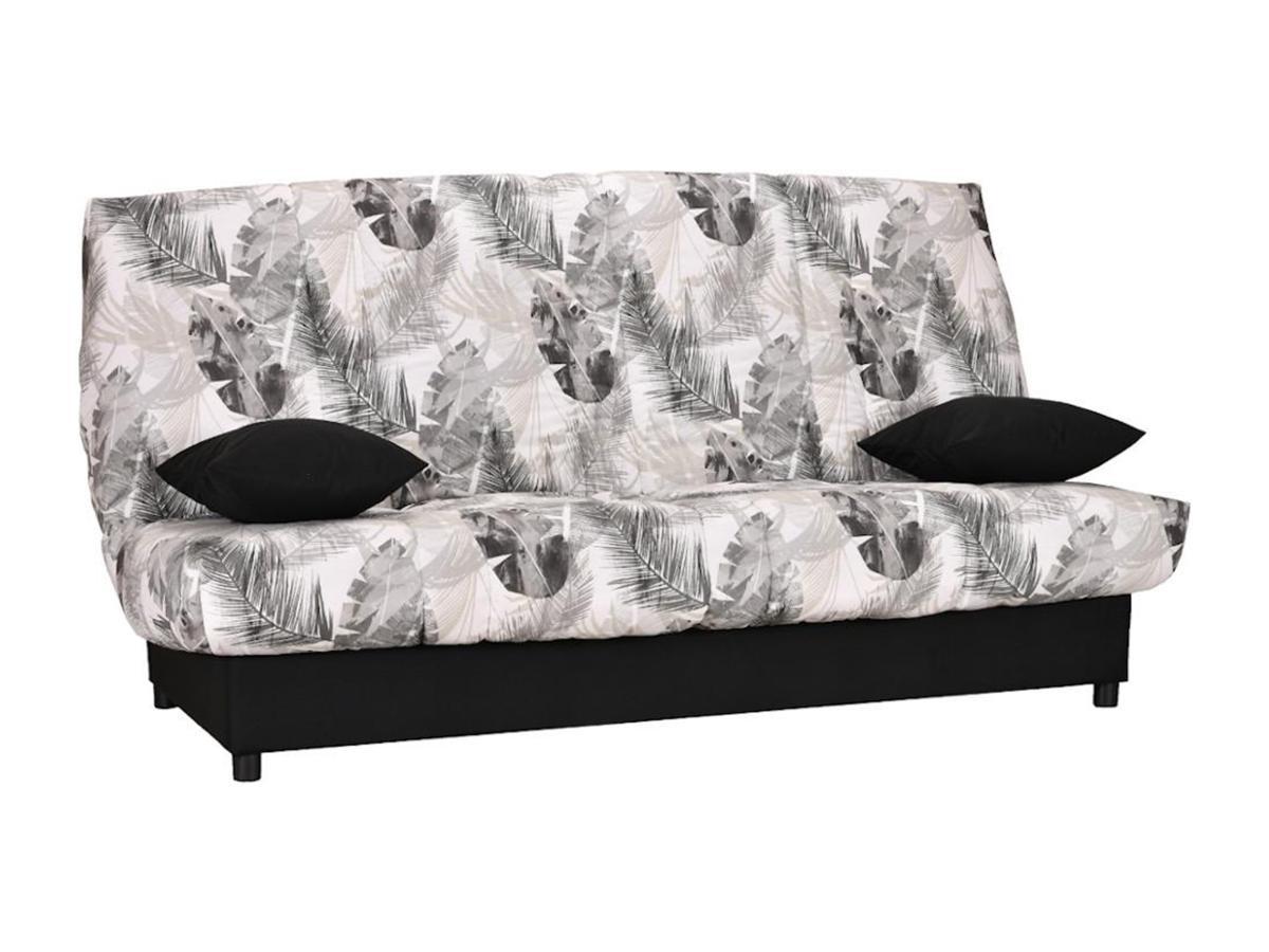 Image of Schlafsofa Klappsofa mit Bettkasten - Stoff - Motiv Jungle - FARWEST II Schlafsofa Klappsofa mit Bettkasten - Stoff - Motiv Jungle - FARWEST II