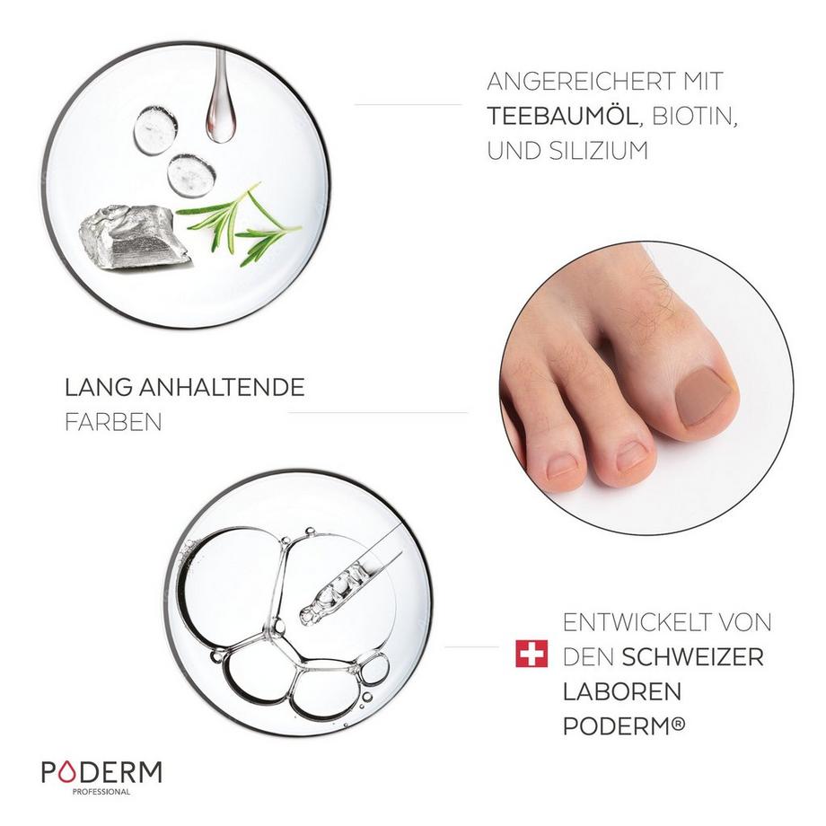 PODERM  Nagelpilz - Nagellack SPEZIAL FÜR MENSCHEN - Hautfarben - Swiss Made 