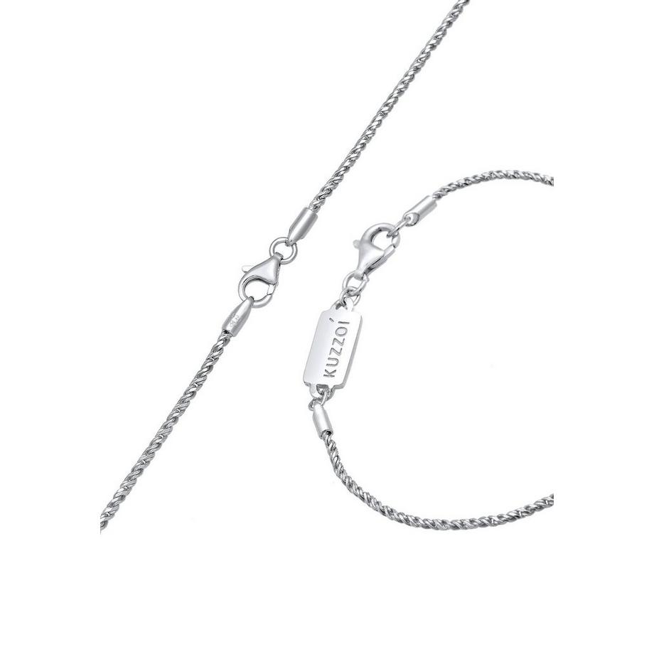 Kuzzoi  Ensemble de Bijoux Kette Armband Kordel Basic 925 Silber 