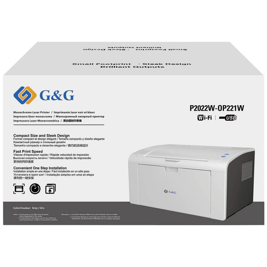 G&G  s/w Laserdrucker 22 Seiten/ Min. WLAN, Mobile App 