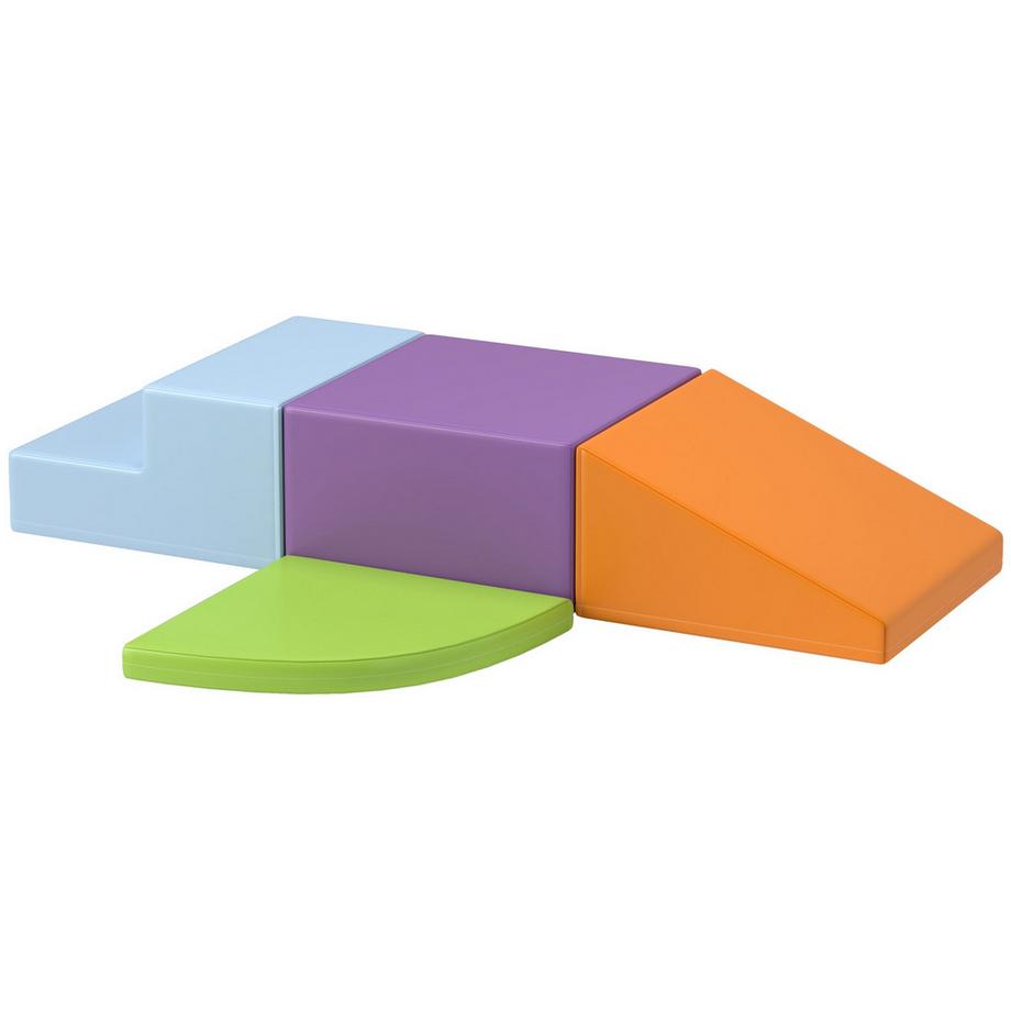 Northio  Softbausteine 4er-Set Schaumstoff Bausteine Riesenbausteine Bauspielzeug für Kinder 1-3 Jahre alt, Kunstleder & EPE 