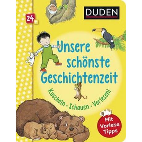 Duden 24+: Unsere schönste Geschichtenzeit. Kuschel, Schauen, Vorlesen! Holthausen, Luise; Broska, Elke (Illustrationen); Bußhoff, Katharina (Illustrationen); Schoene, Kerstin (Illustrationen); Klaßen, Stefanie (Illustrationen) Gebundene Ausgabe 