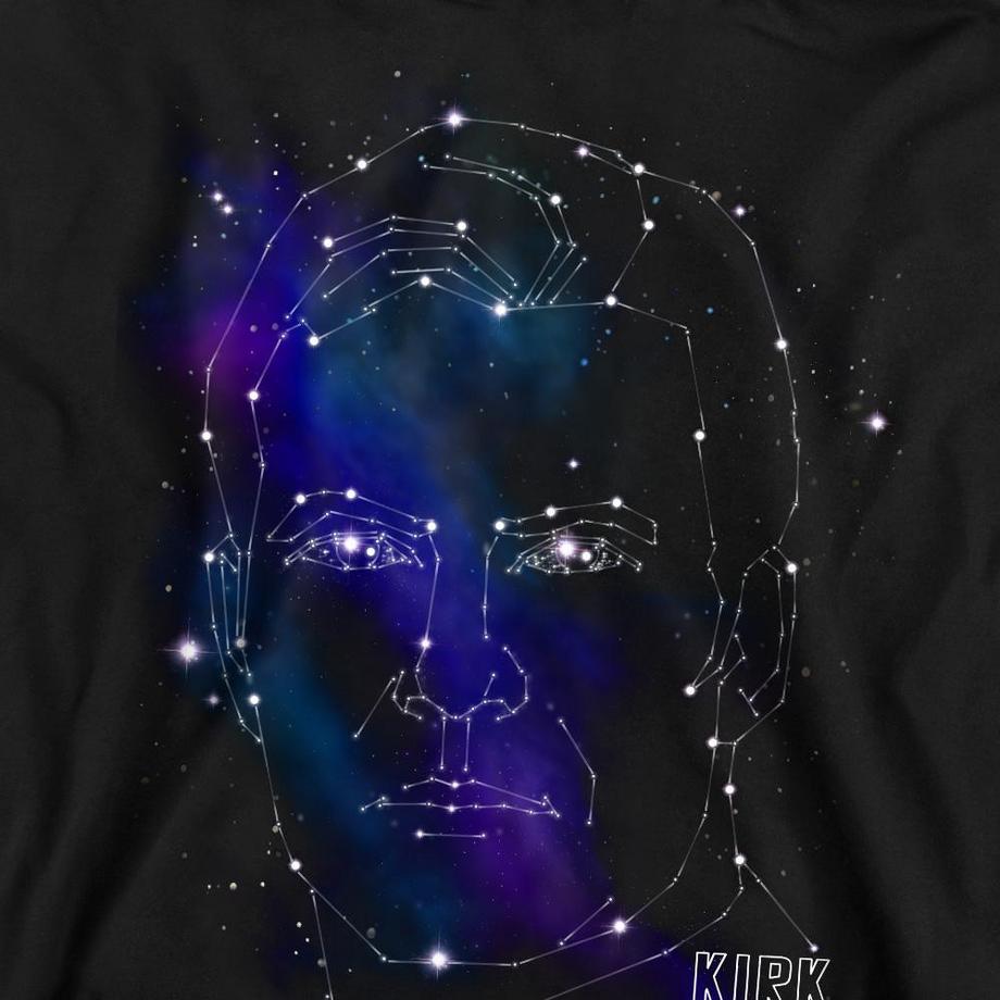 Star Trek Kirk Costellazione Stampa Felpa  
