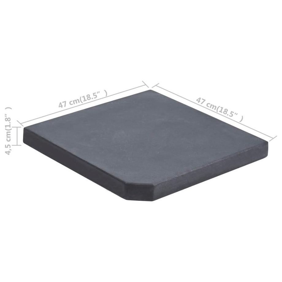 VidaXL Plaque de poids pour parasol granite  