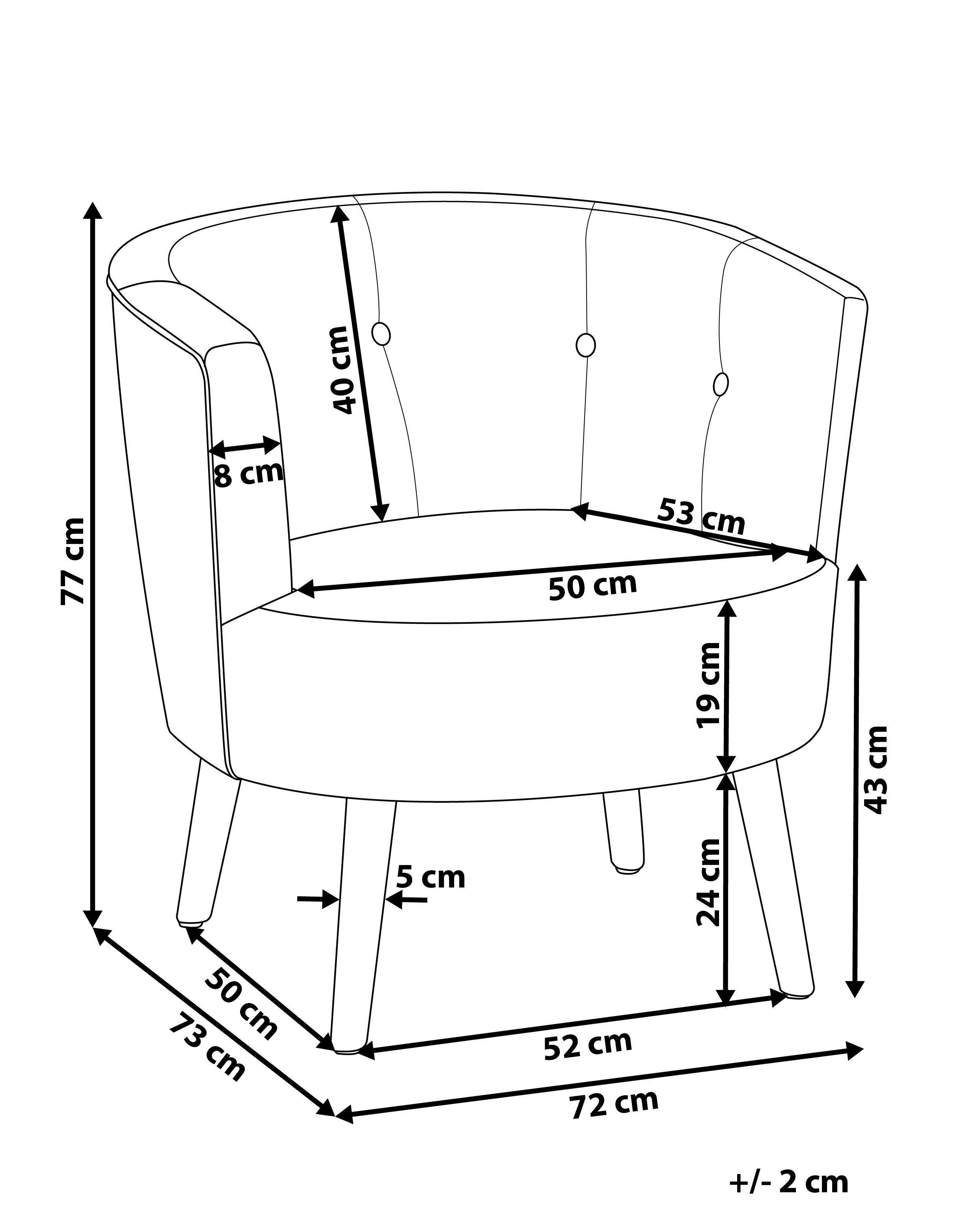 Beliani Fauteuil en Polyester Moderne ODENZEN  