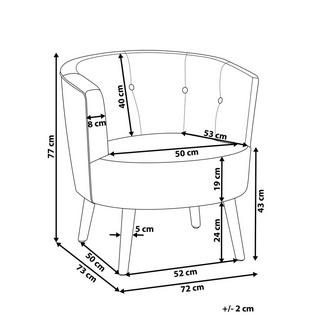 Beliani Fauteuil en Polyester Moderne ODENZEN  