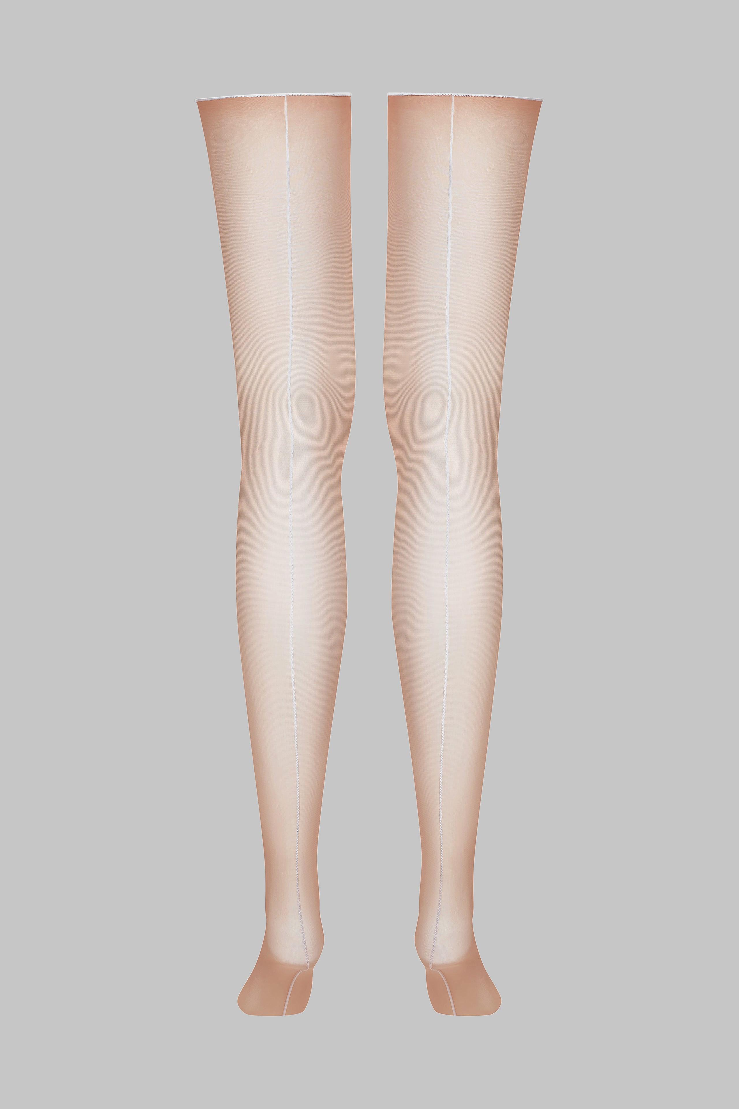 Image of Nahtstrümpfe Mit Gerolltem Schnitt - 20d Damen Nude 3