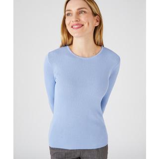 Damart  Rippenpullover mit Rundhalsausschnitt aus 50 % Merinowolle 