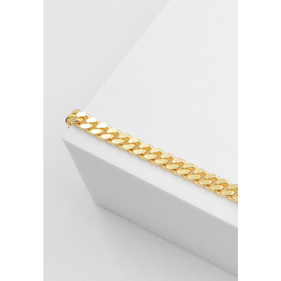 MUAU Schmuck  ID-Bracelet Panzer Gelbgold 750, 4.1mm, 20cm 