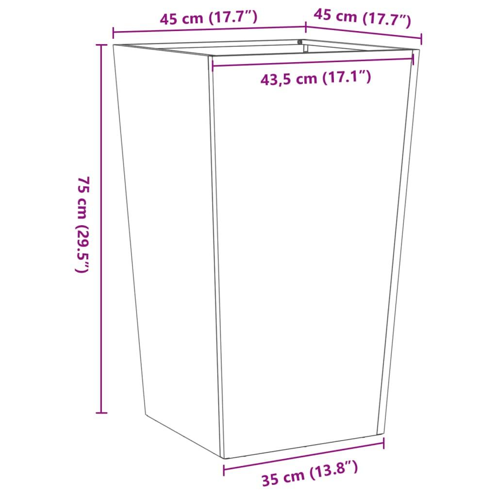 VidaXL Jardinière acier  