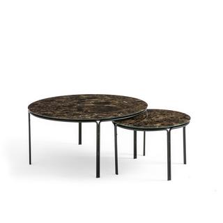 La Redoute Intérieurs Lot de 2 tables basses rondes effet marbre  