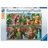 Ravensburger  Puzzle Ravensburger Katzen im Regal 500 Teile 