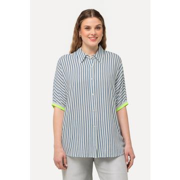 Camicia dal taglio oversize in misto lino con collo da camicia e mezze maniche