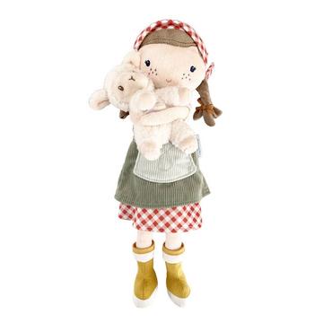 Kuschelpuppe farmer Rosa mit Schaf 35cm