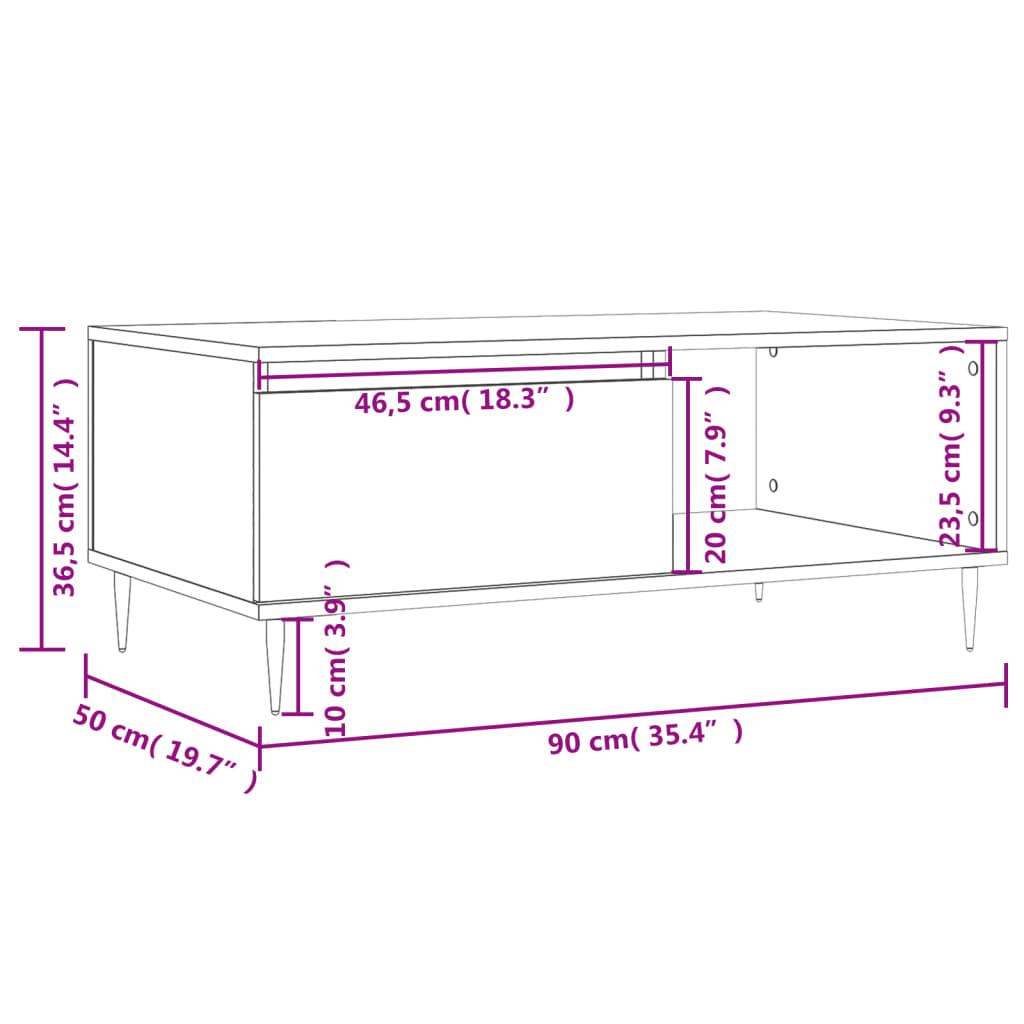 VidaXL Table basse bois d'ingénierie  