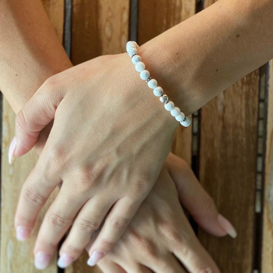 Balibay  Beyaz  Armband mit Magnesit und 925 Silber 