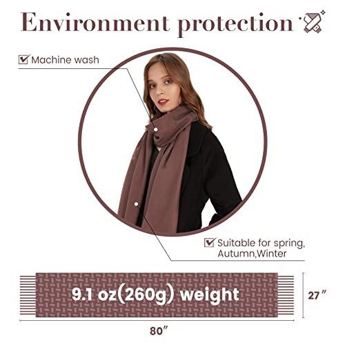 Only-bags.store Sciarpa calda in cotone tinta unita con nappe  