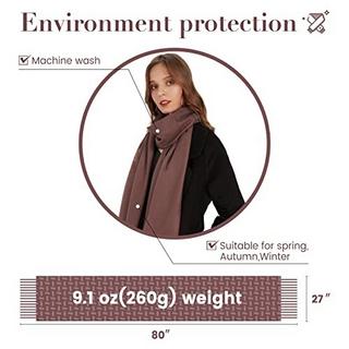 Only-bags.store Sciarpa calda in cotone tinta unita con nappe  