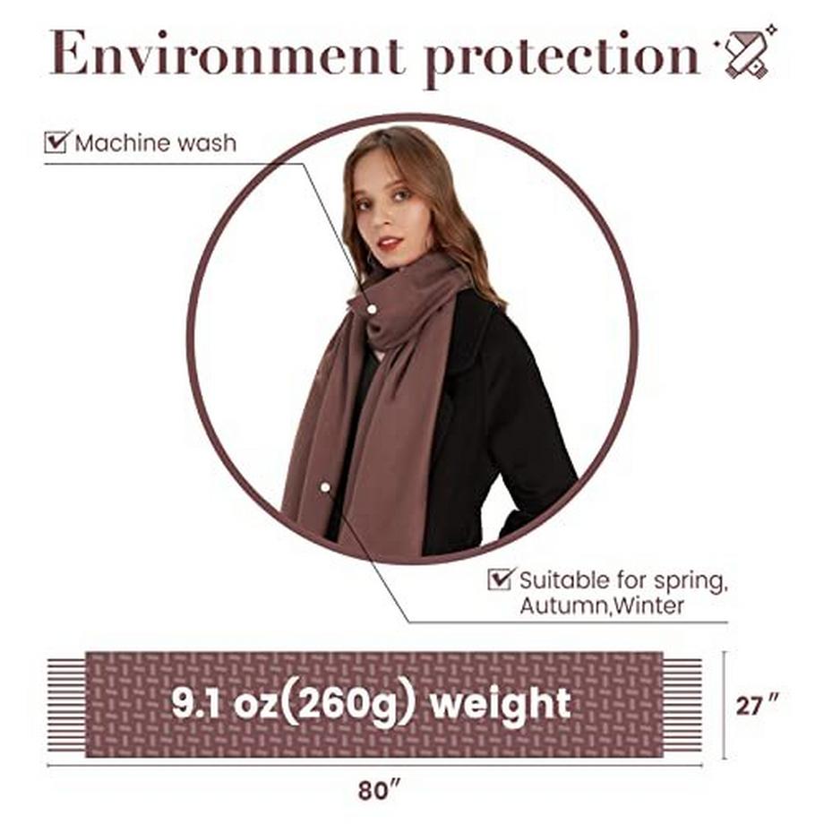 Only-bags.store Écharpe chaude unie en coton avec pompons  