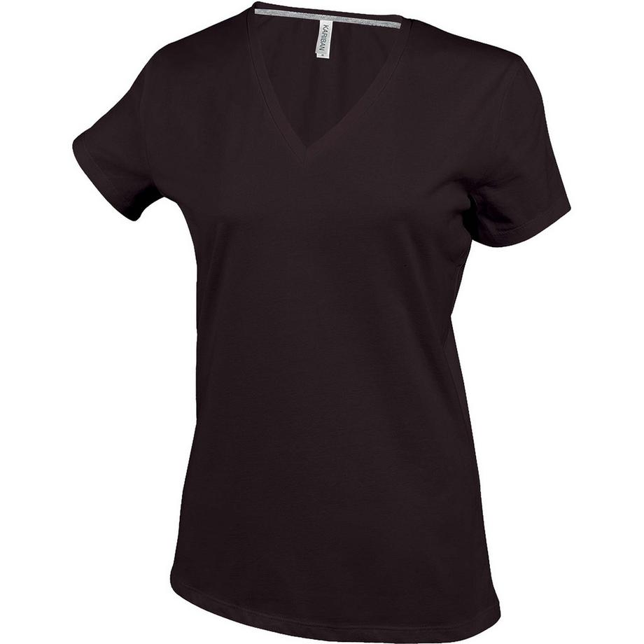 Kariban Damen Slim Fit V-Ausschnitt T-Shirt  