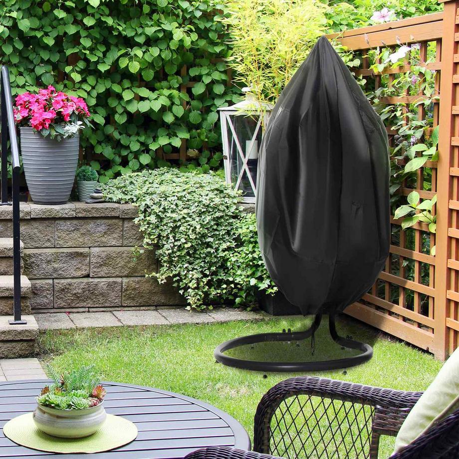 Northio Hängesessel Schutzhülle Wasserdichte Abdeckung Aus 210D Oxford, Outdoor Geeignet Für Hängekorb, Ø115 X 190H Cm  