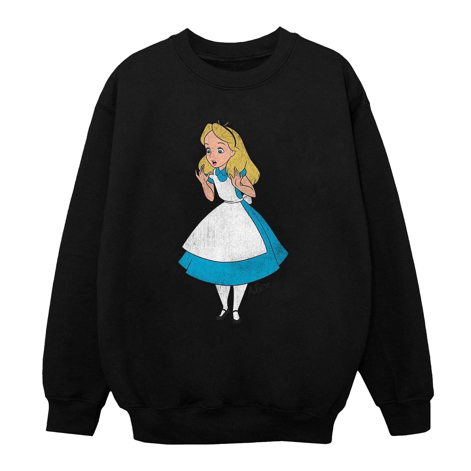 Image of Alice In Wonderland Classic Alice Sweatshirt Mädchen Schwarz 140/146
