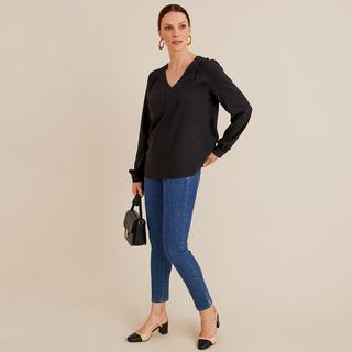 La Redoute Collections  Langärmelige Bluse mit V-Ausschnitt 