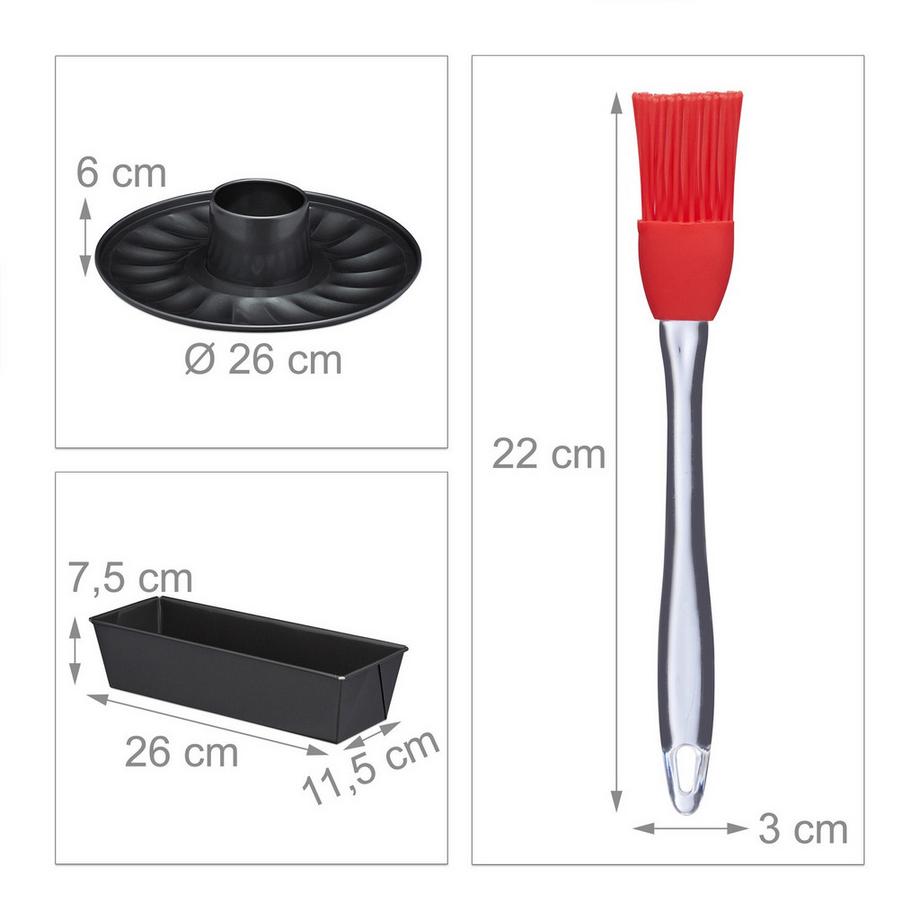 B2X Ensemble de moules de cuisson 5 pièces  