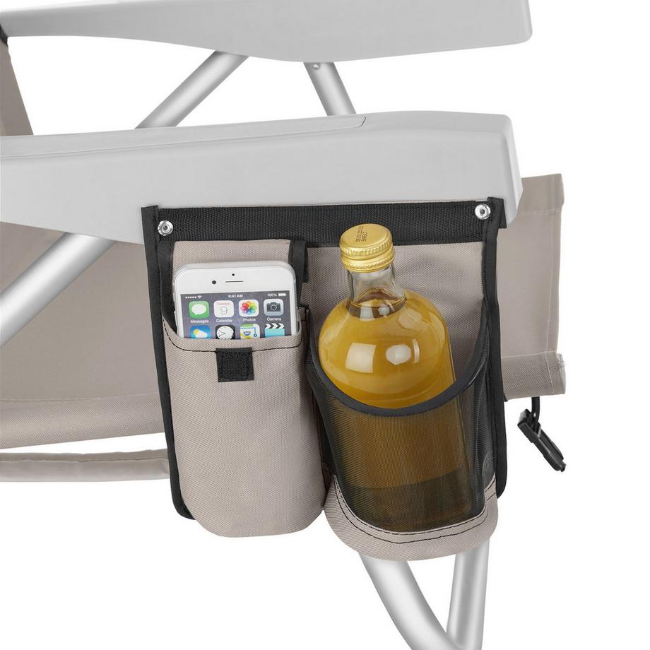 Tectake Strandstuhl Aluminium klappbar mit Rucksackfunktion, wasserabweisender Polyesterbezug, 63x62x78cm  