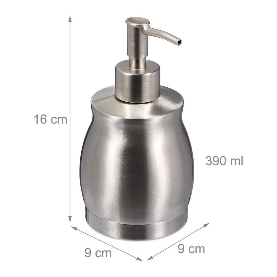 Northix Pompe à savon en acier inoxydable 390 ml  