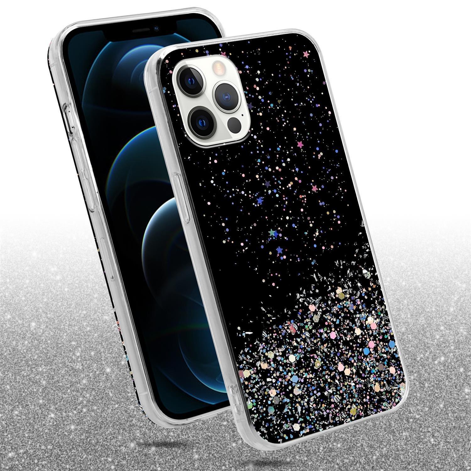 Cadorabo  Hülle für Apple iPhone 12  12 PRO TPU Silikon mit funkelnden Glitter 