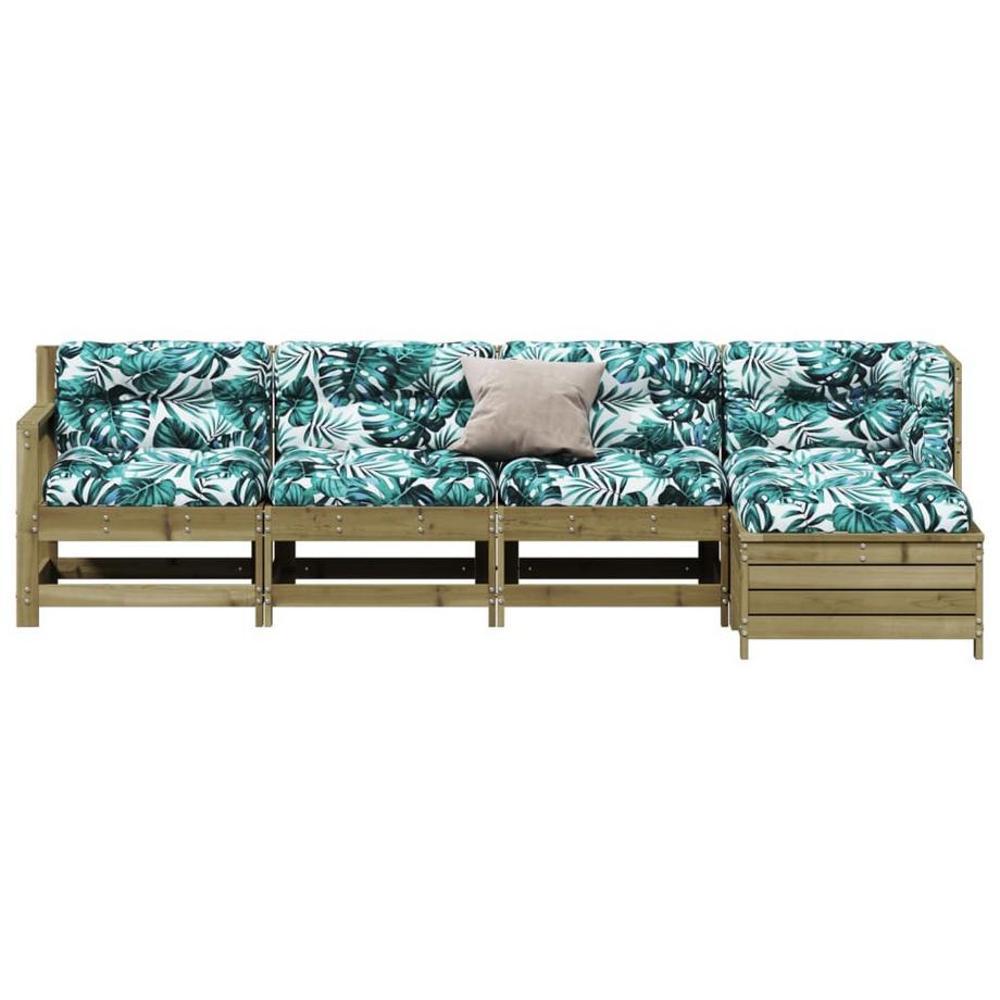 VidaXL Salon de jardin pinède imprégnée  