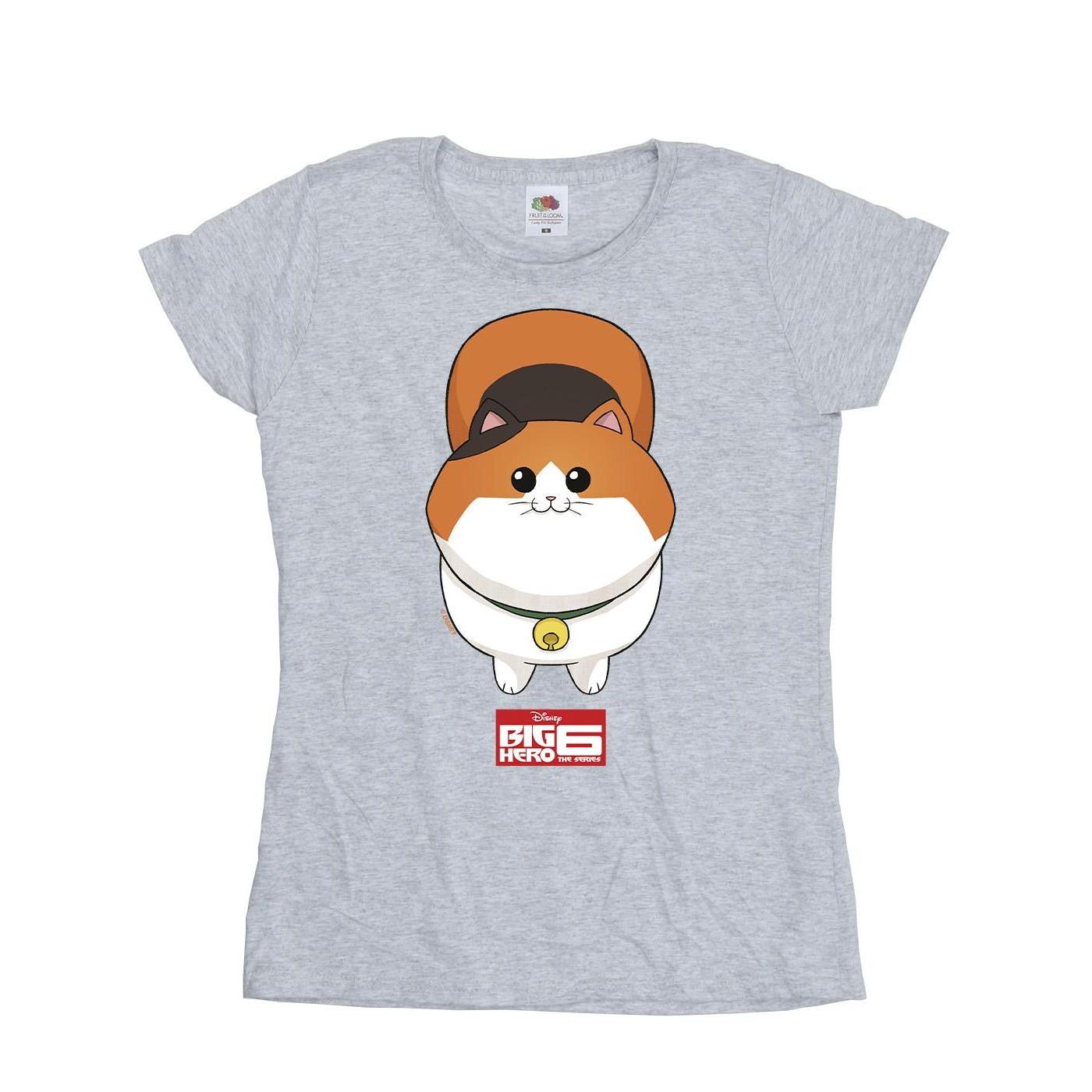 Image of Big Hero 6 Baymax Kitten Face Tshirt Damen Grau XXL