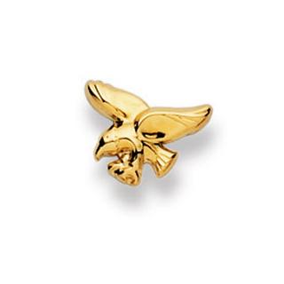 MUAU Schmuck  Einzel-Ohrstecker Adler Gelbgold 750, 8x10mm 