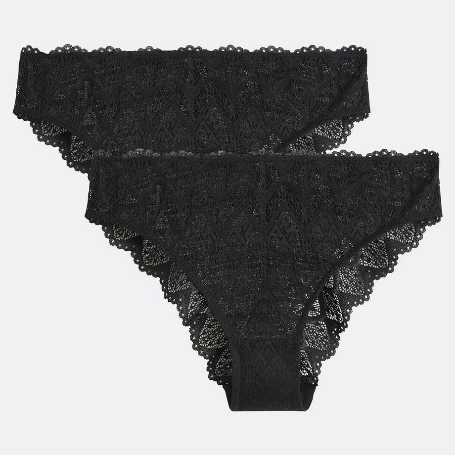 La Redoute Collections Lison Confezione da 2 Slip in Pizzo  