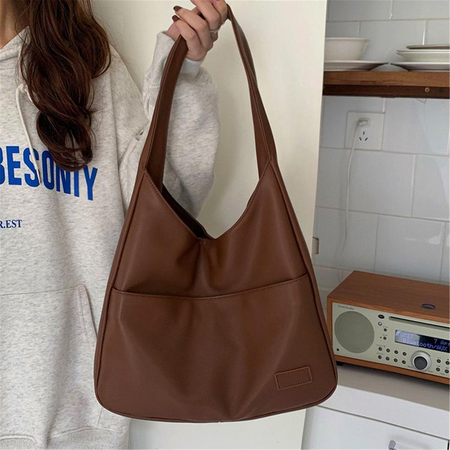 Only-bags.store Vintage Leder Student Klasse Umhängetasche Pendler Tragetasche Große Kapazität Umhängetasche  