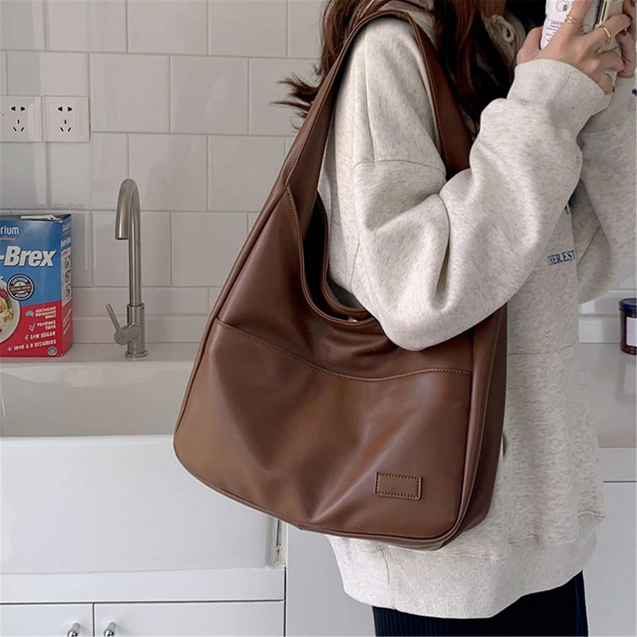 Only-bags.store Vintage Leder Student Klasse Umhängetasche Pendler Tragetasche Große Kapazität Umhängetasche  