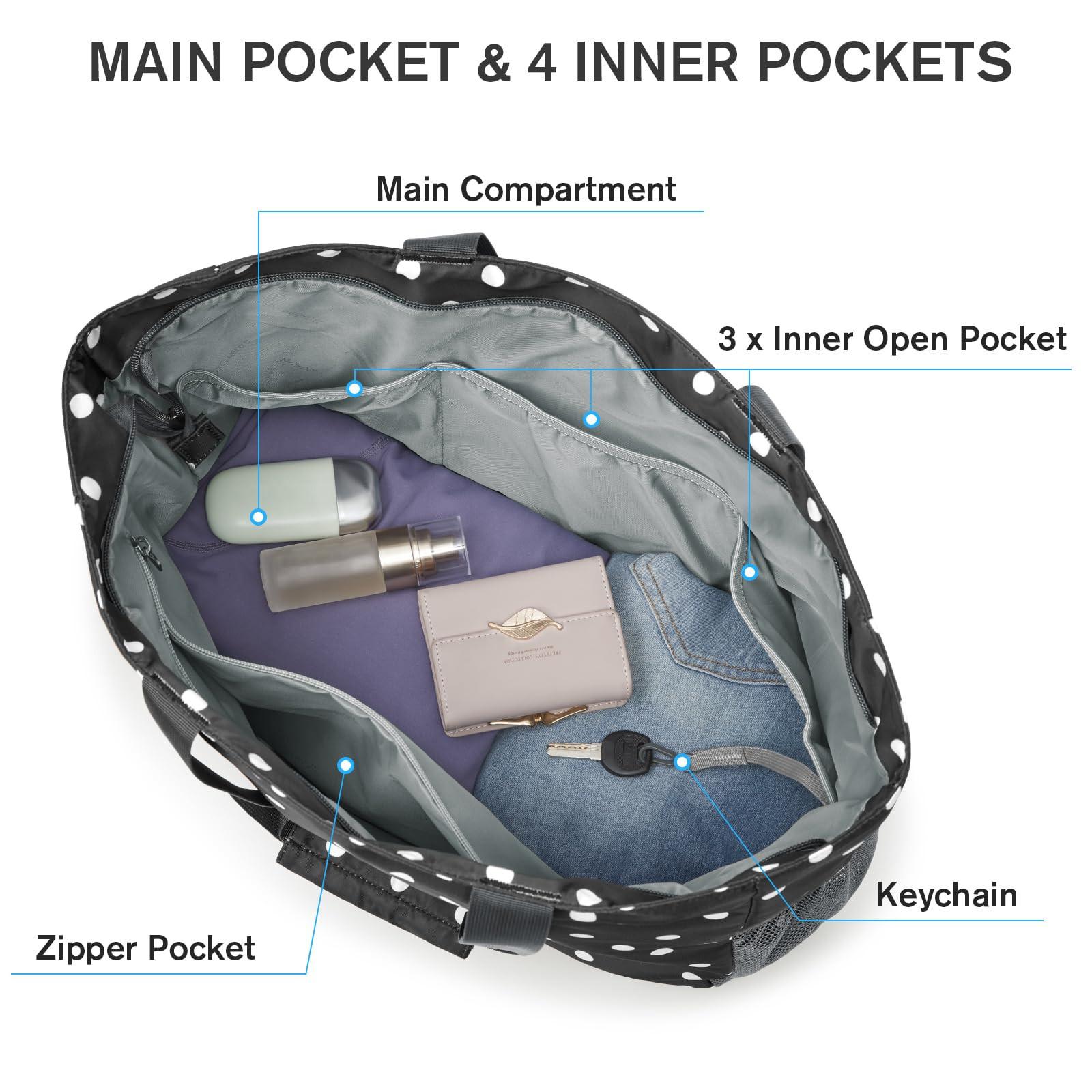 Only-bags.store Gepunktete Familien Strandtasche Faltbar  